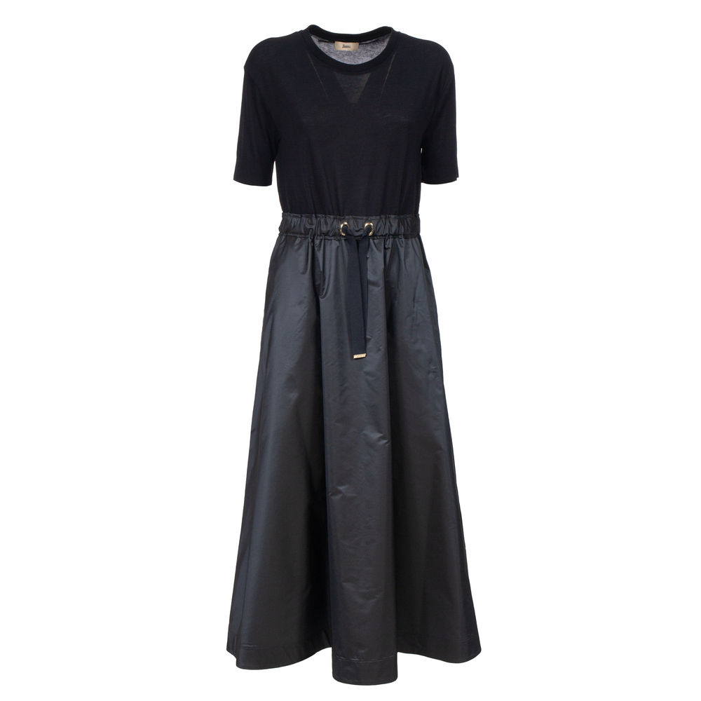 HERNO GLAM KNIT EFFECT E TECHNO TAFFETA' DRESS - Shop online