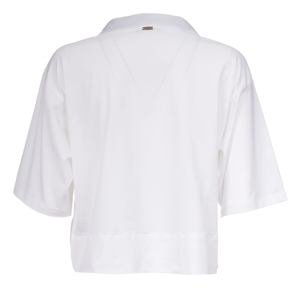 【送料&関税込】Herno White Foulard T-shirt HERNO - T-Shirt con foulard | macciocu.com